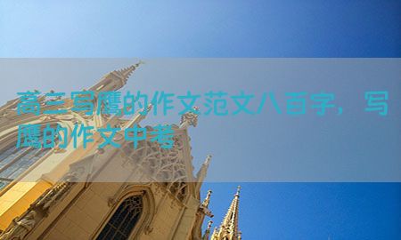 高三写鹰的作文范文八百字，写鹰的作文中考