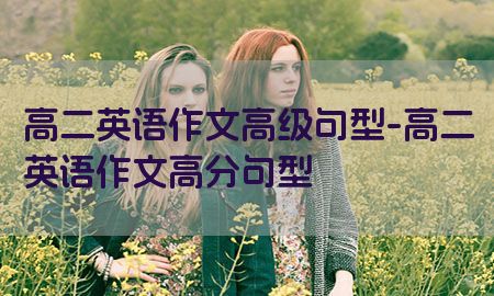 高二英语作文高级句型-高二英语作文高分句型