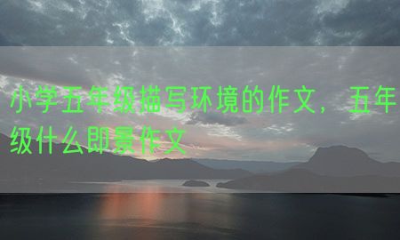 小学五年级描写环境的作文，五年级什么即景作文